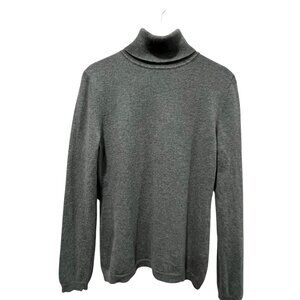 Garnet Hill Cashmere Turtleneck Sweater, Sage, L